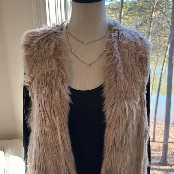 Dylan Rose Ombré Faux Fur Vest, NWOT, Size Small - Picture 2 of 7